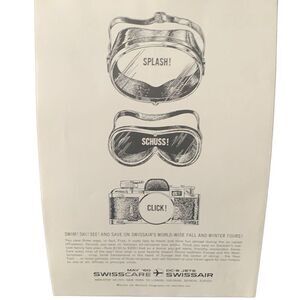 Vintage 1959 Swissair World Wide Tours Ad Advertisement
